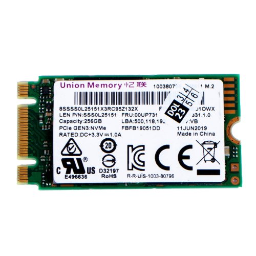 SATA disc M2 PCIe3 NVMe 256 GB 2242