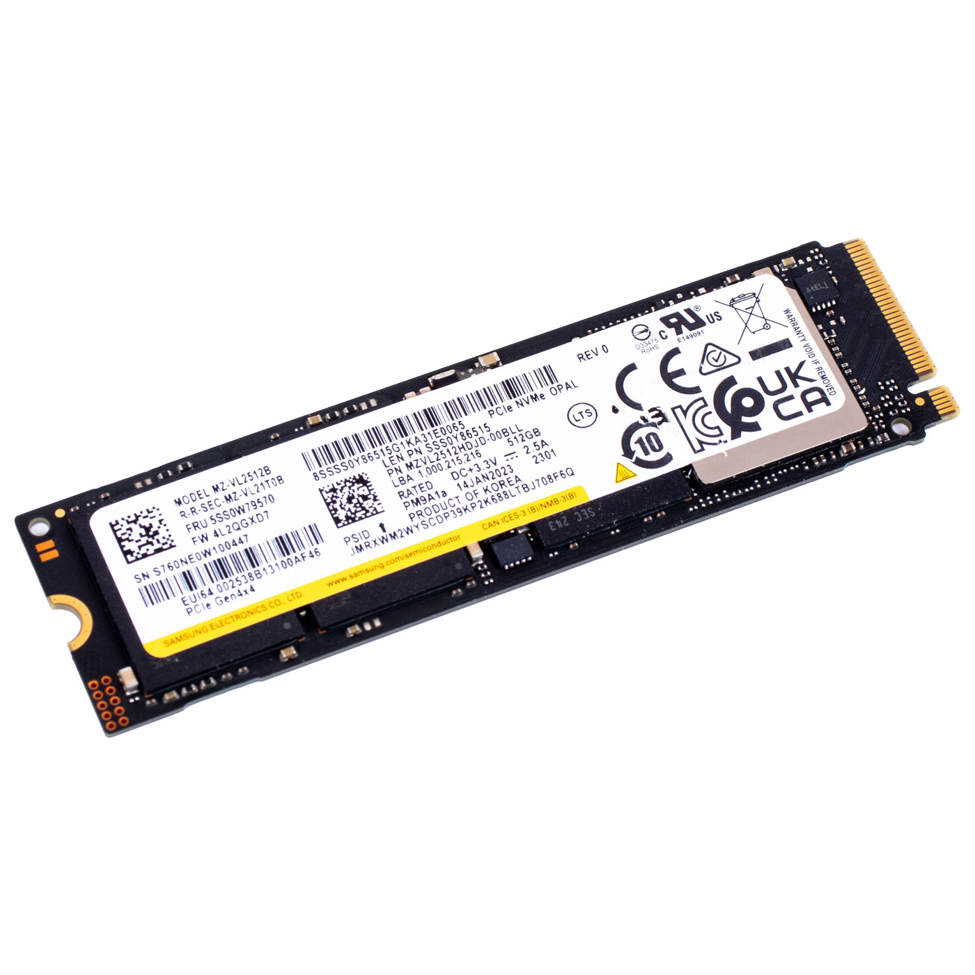 SSD M.2 disc Samsung 512 GB M.2 NVMe PCIe 4X4 2280