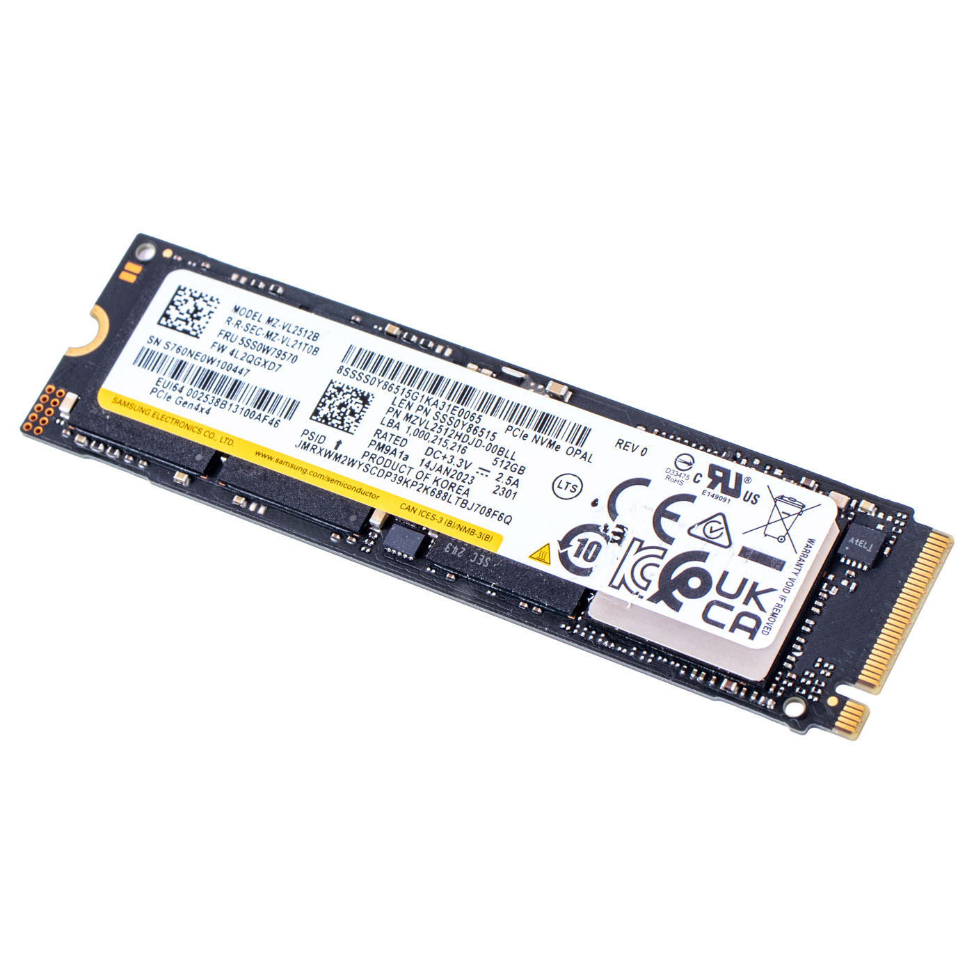 SSD M.2 disc Samsung 512 GB M.2 NVMe PCIe 4X4 2280