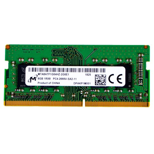 RAM DIMM 8 GB SODIMM DDR4 1Rx8 PC4 2666V Mircon