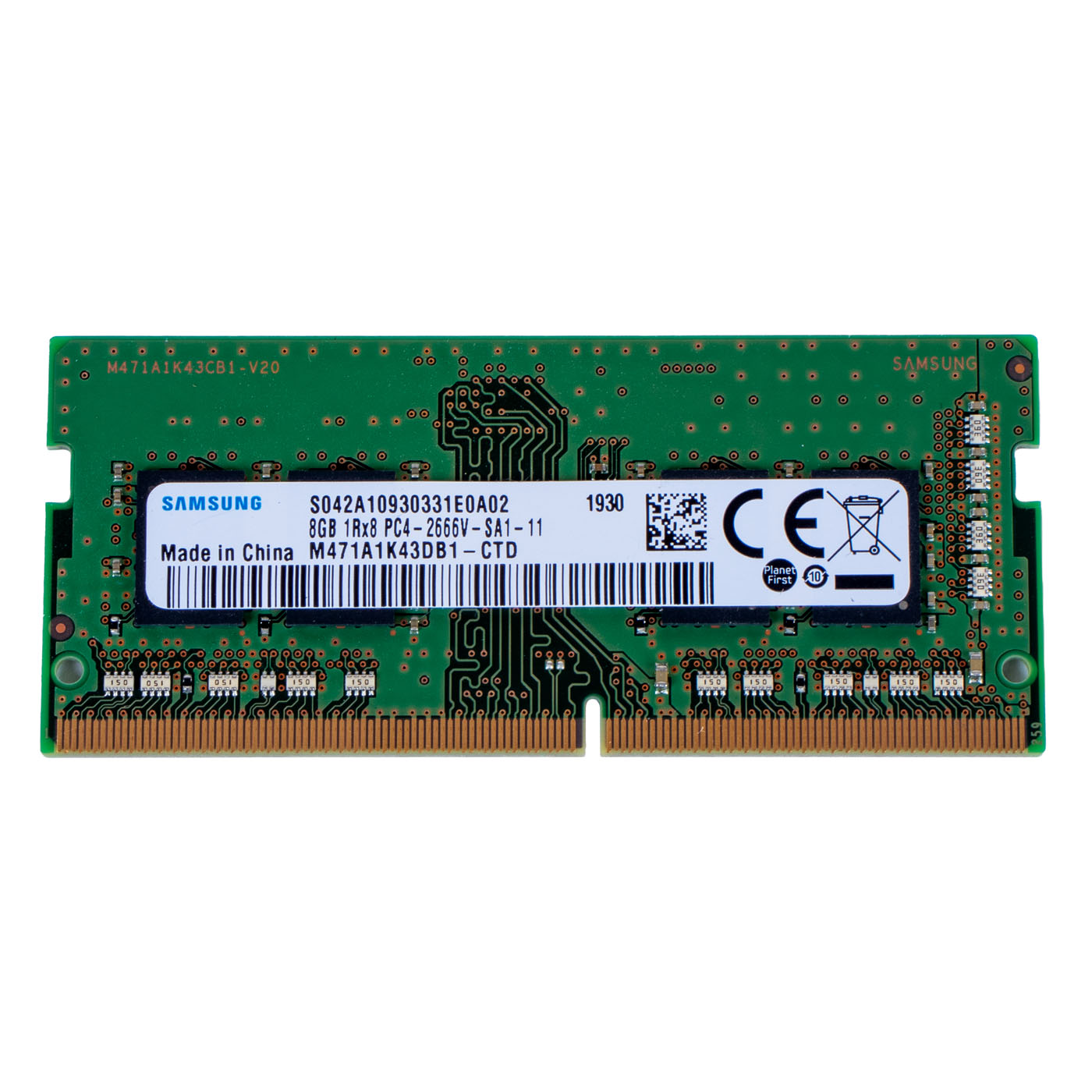 RAM DIMM 8 GB SODIMM DDR4 1Rx8 PC4 2666V