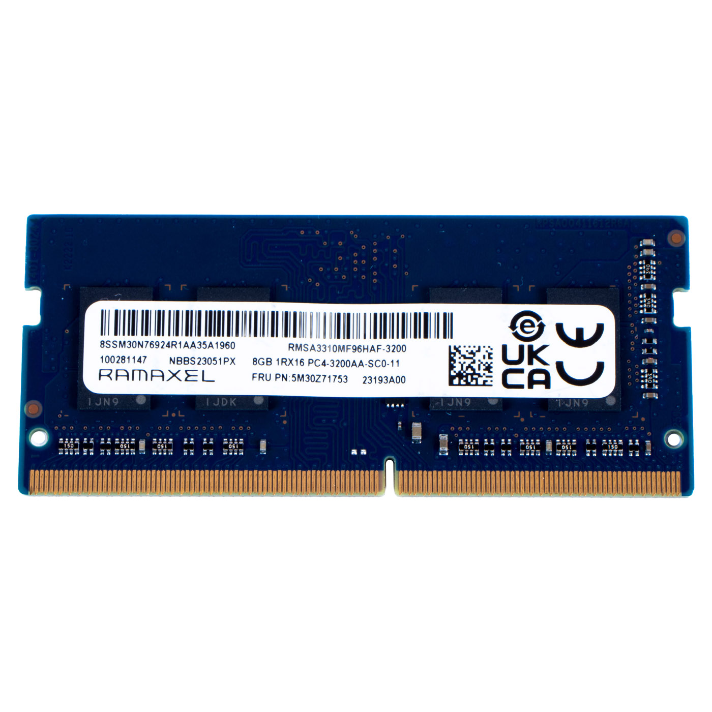 8 GB SODIMM DDR4 RAM 1RX16 PC4 3200 MHz