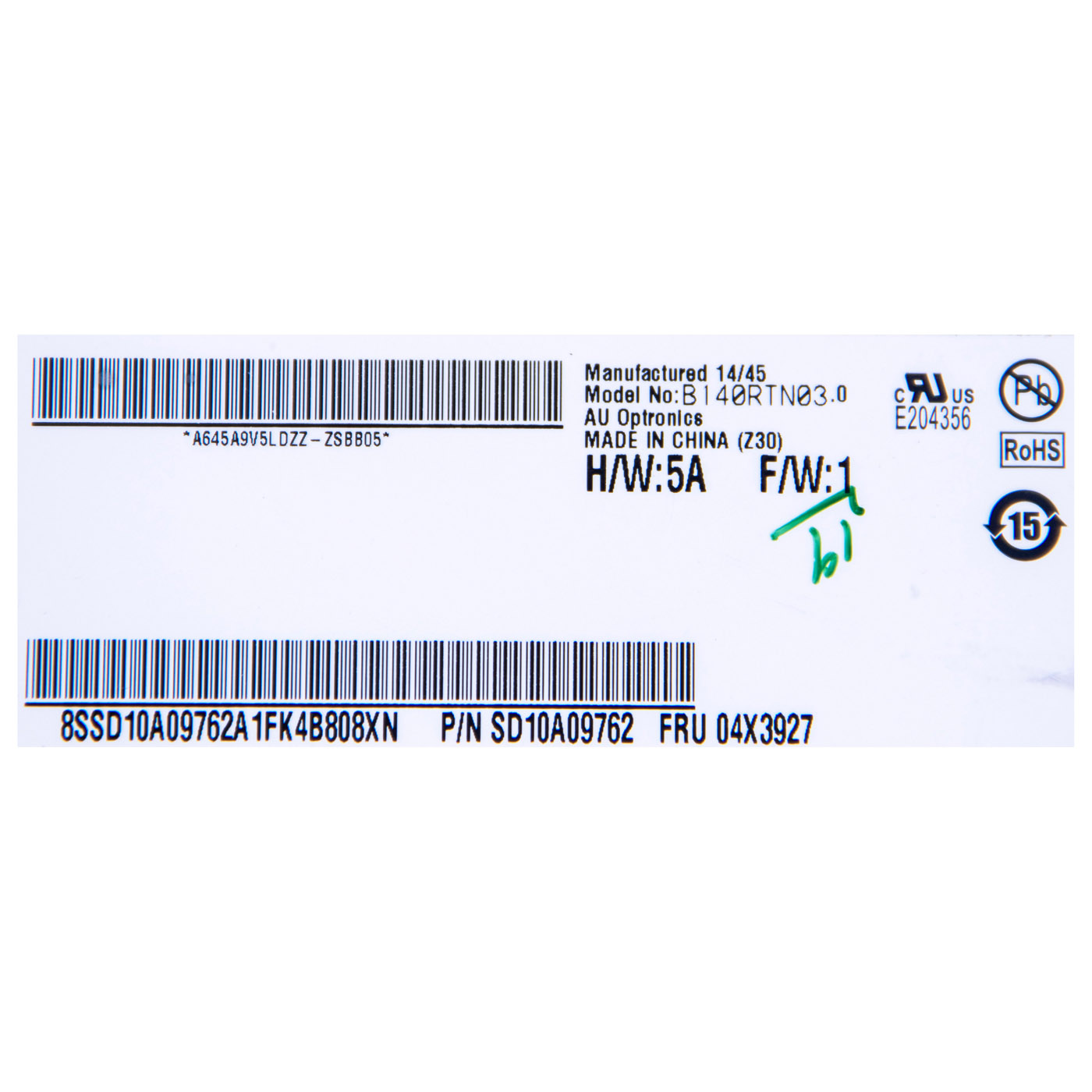 LCD screen Lenovo ThinkPad T440 T440s T440p T450 T450s 1600x900