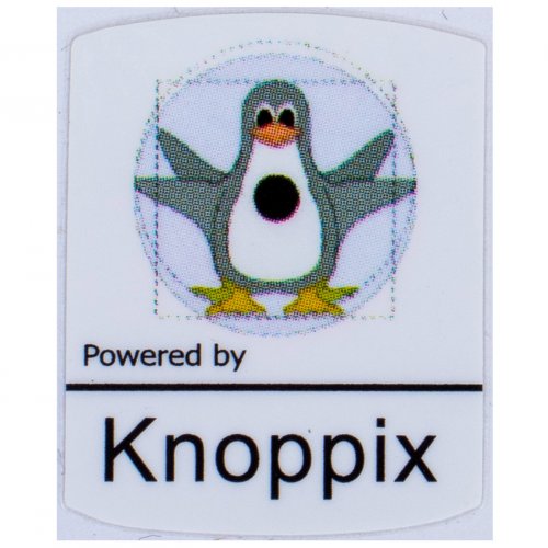 Powered by Knoppix sticker 19 x 24 mm