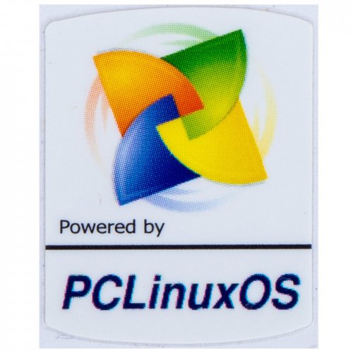 Powered by PCLinuxOS sticker 19 x 24 mm