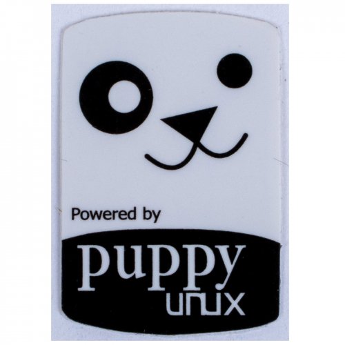 Powered by Puppy linux sticker 19 x 28 mm