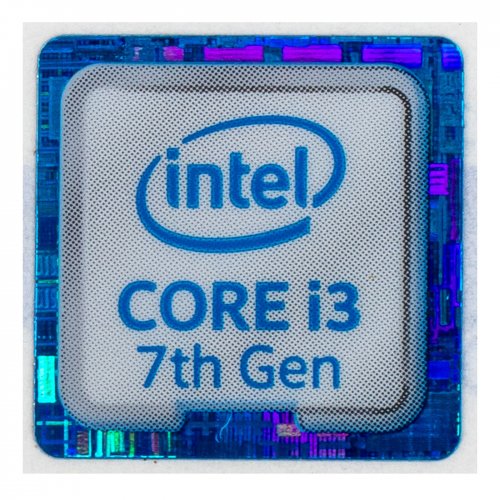 Intel Core i3 7th gen sticker 13 x 13 mm