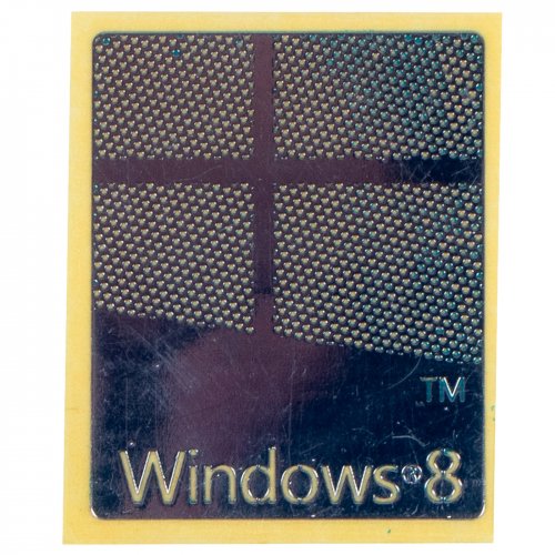 Windows 8 silver sticker 18 x 23 mm