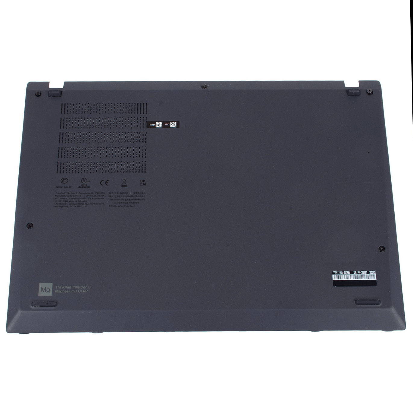 Lower case Lenovo ThinkPad T14s 3rd gen WWAN