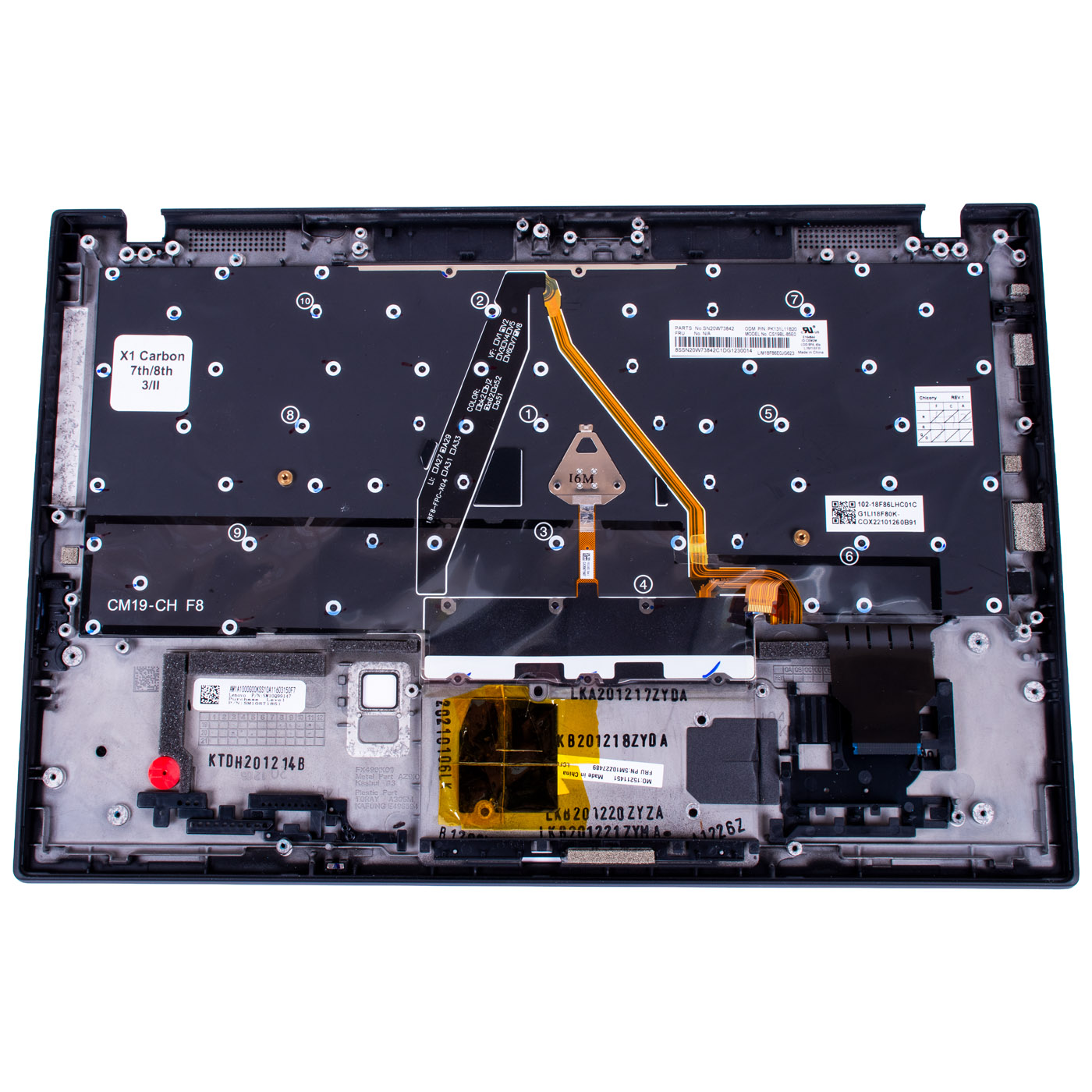 Palmrest keyboard Lenovo ThinkPad X1 Carbon 7 8 2020 WLAN