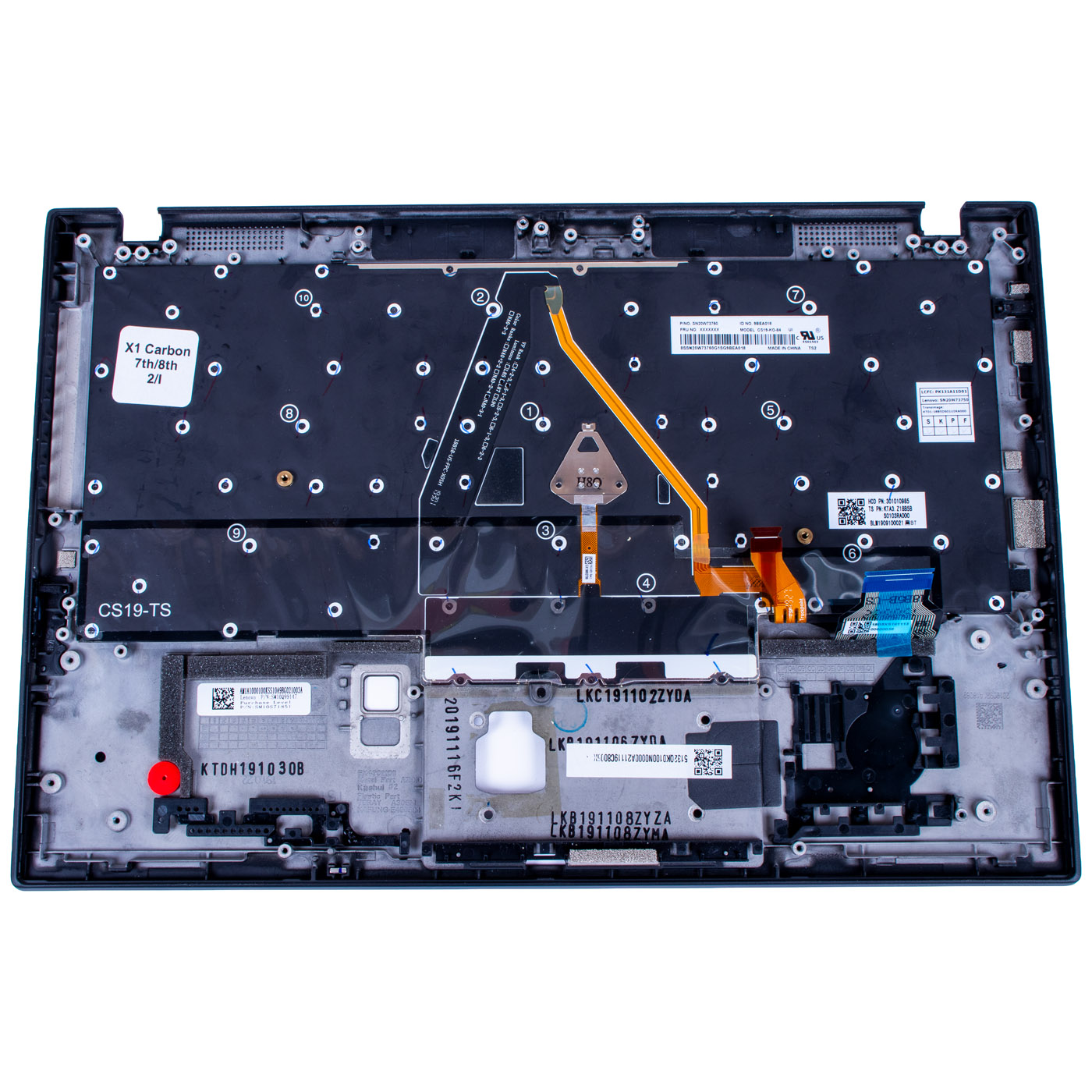Palmrest keyboard Lenovo ThinkPad X1 Carbon 7 8 WLAN
