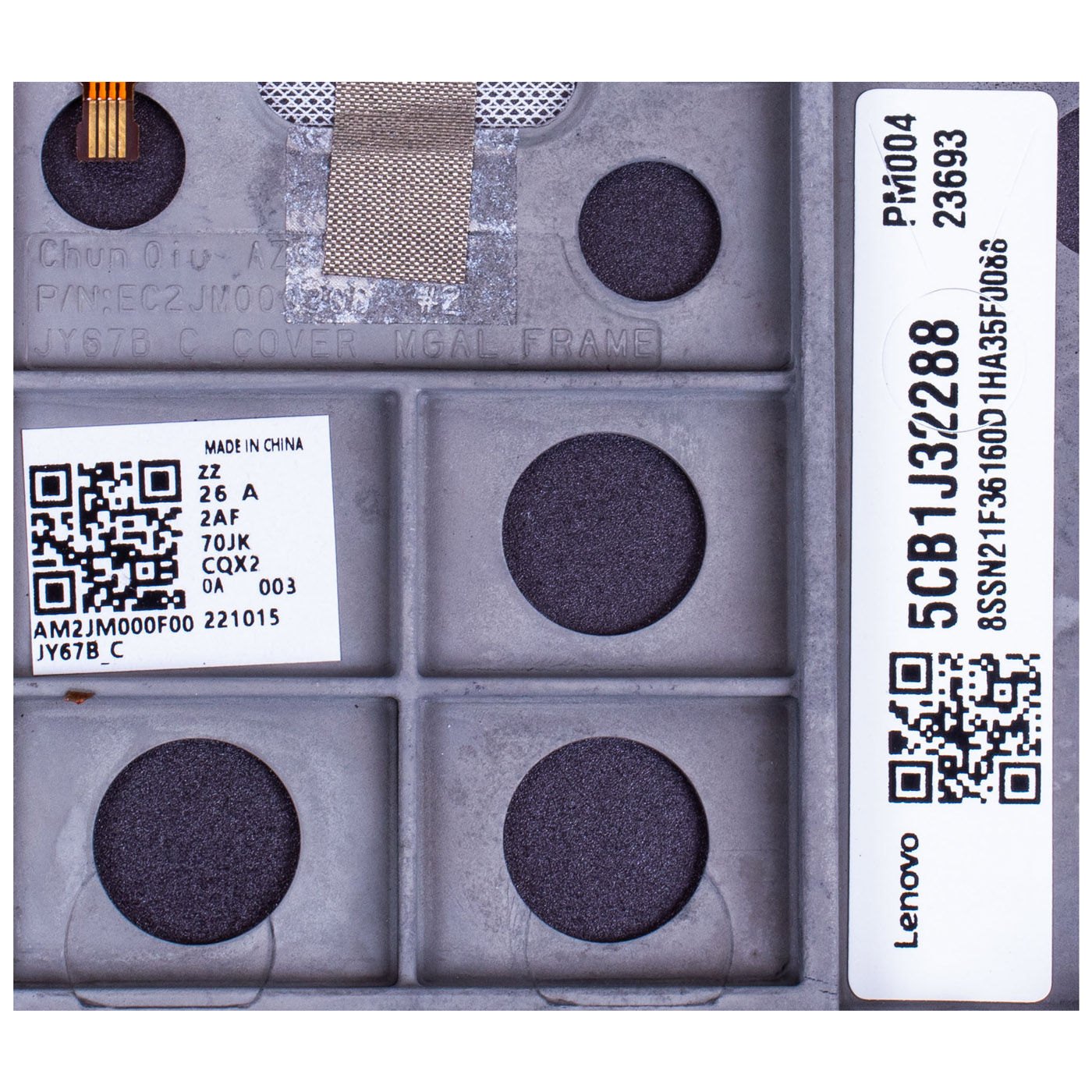 Lenovo Legion S7 16 ARHA7 black keyboard palmrest