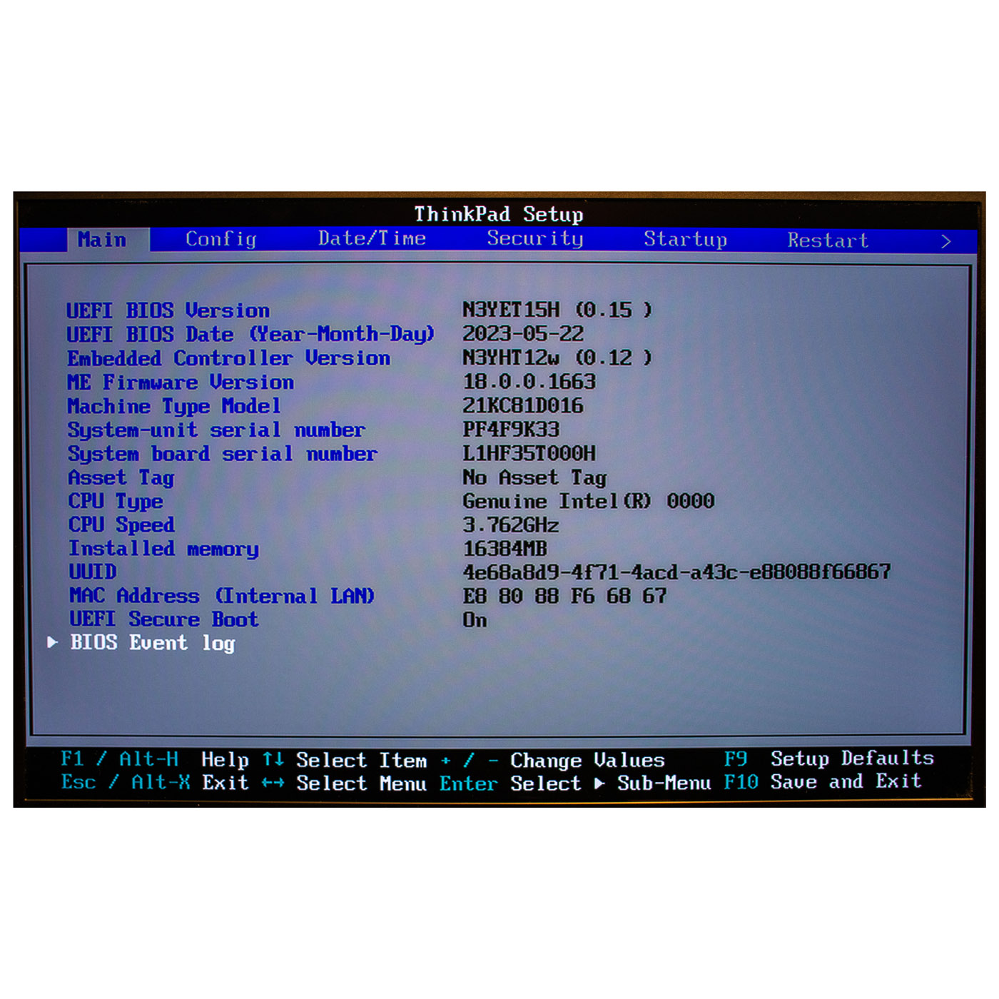 Motherboard intel processor Lenovo X1 Carbon 12th