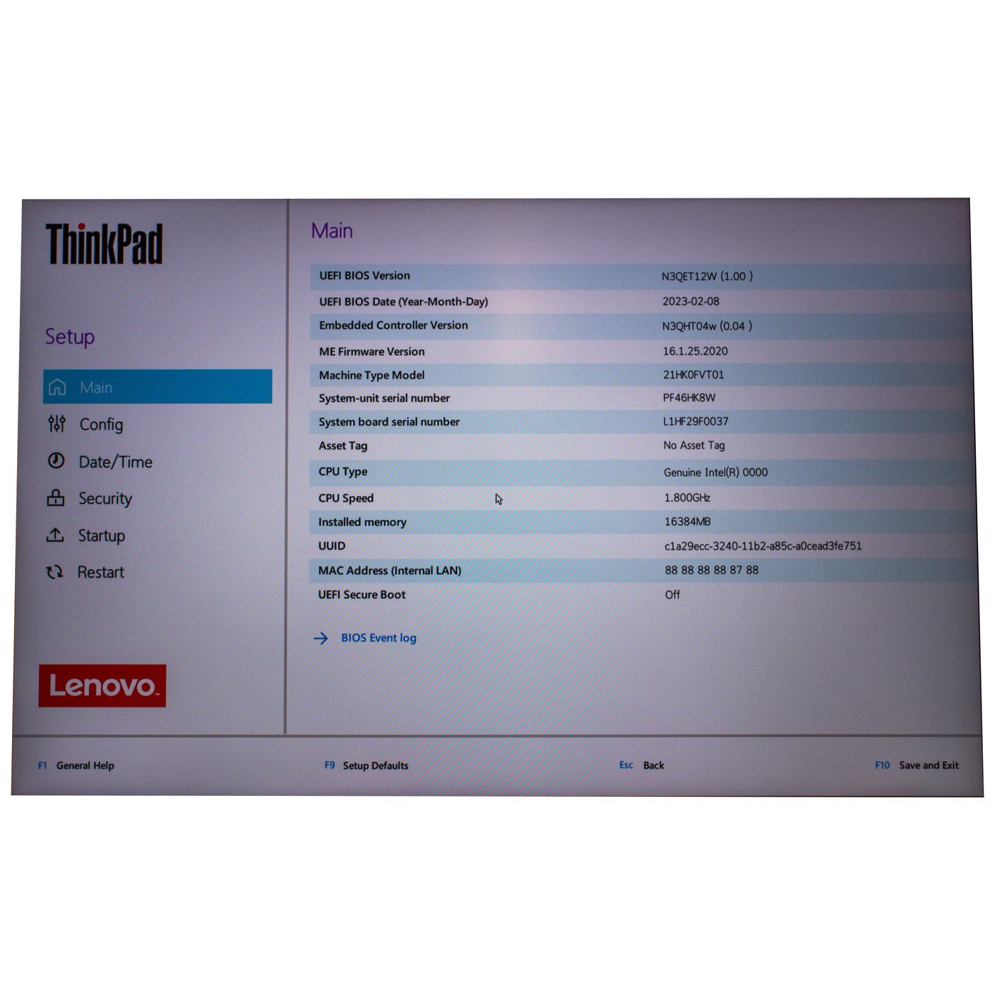 Lenovo ThinkPad P16s 2nd generation processor motherboard