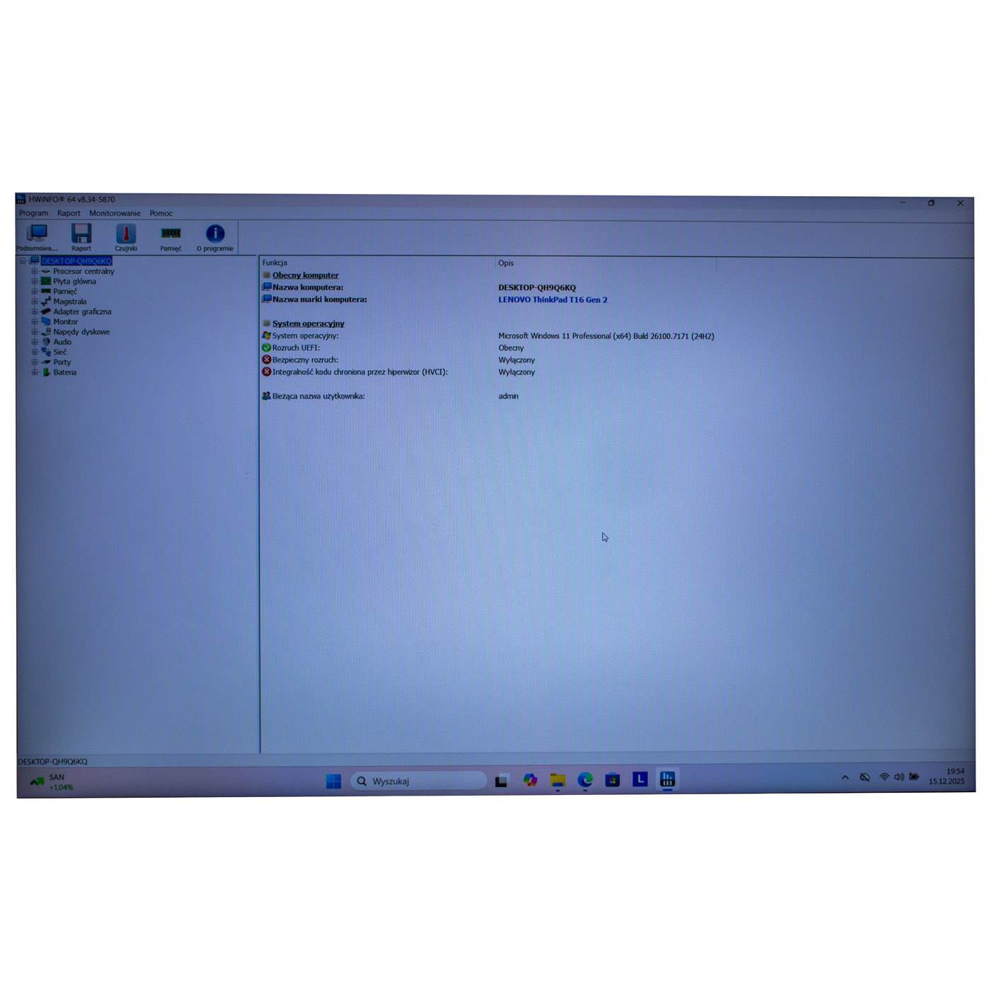 Lenovo ThinkPad T16 2nd generation processor motherboard