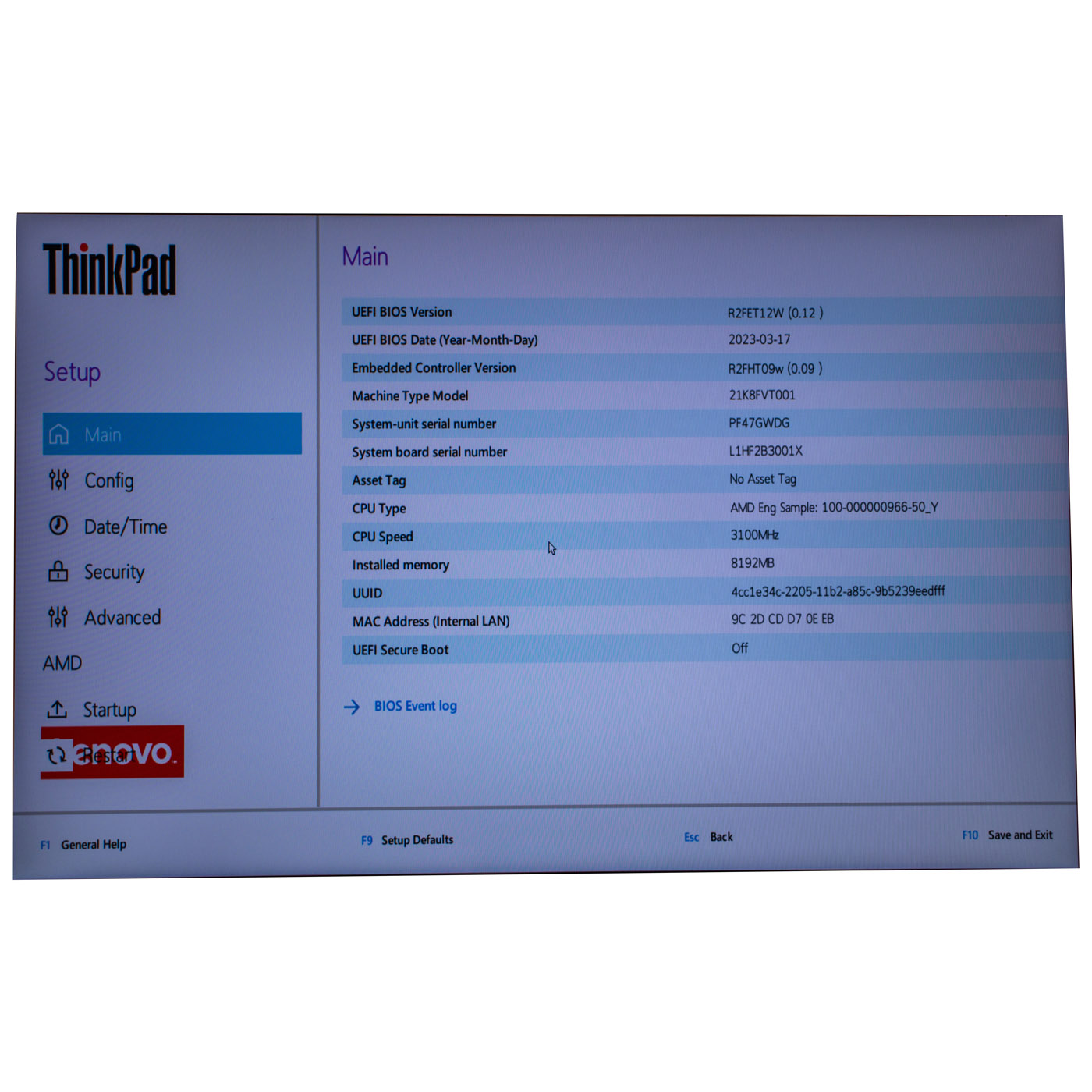Lenovo ThinkPad T16 2nd generation processor motherboard