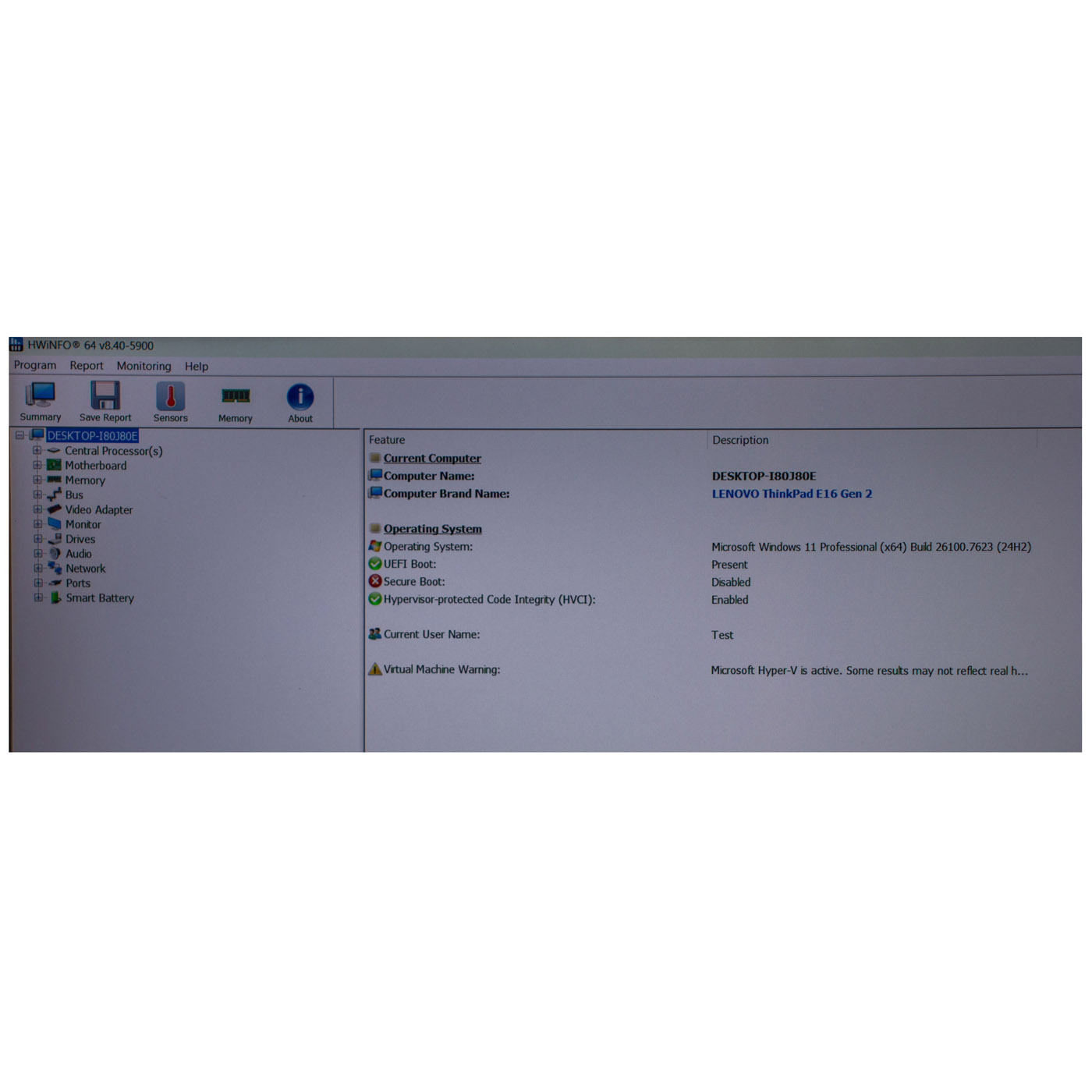 Lenovo ThinkPad E16 2nd generation motherboard processor