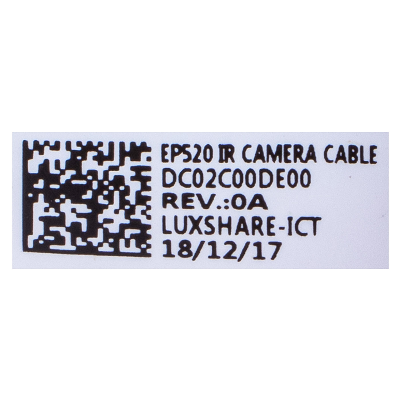 Webcam LED IR camera cable Lenovo ThinkPad P52 ICT