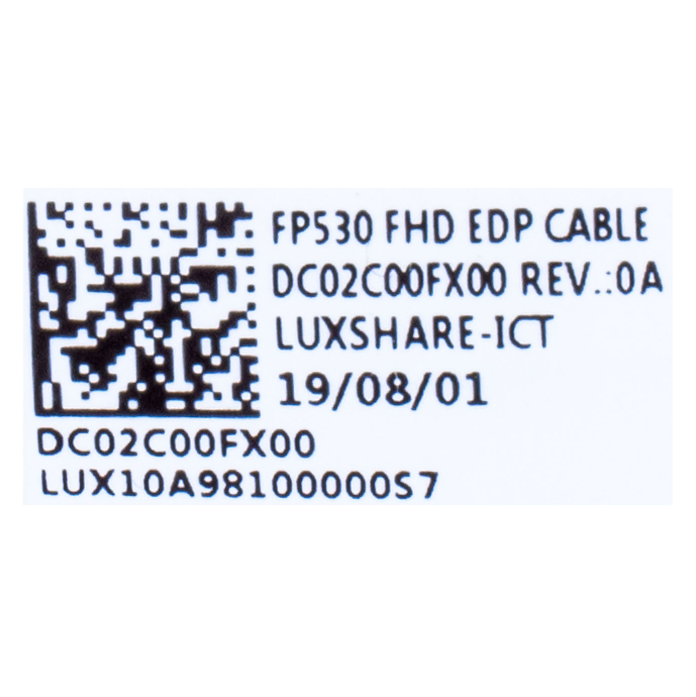 LCD EDP video cable Lenovo ThinkPad P53 Full HD