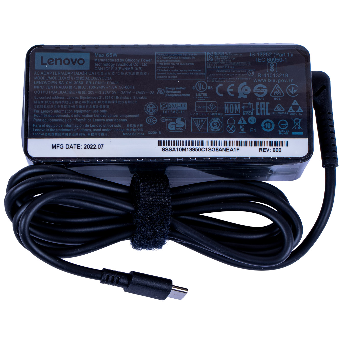 65 W Power charger Lenovo X280 T480 T490 USB-C