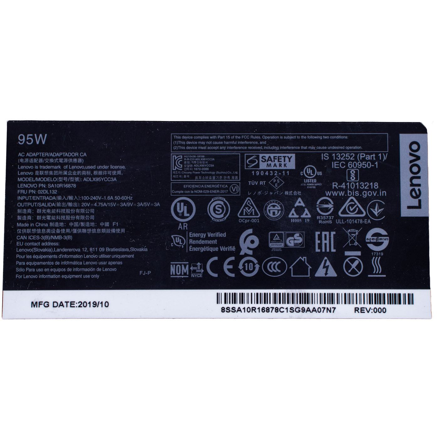 95W USB-C Power charger Lenovo T490 T14 T590 T15