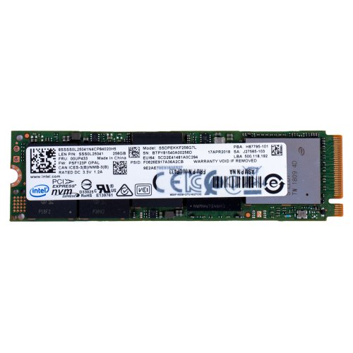 SSD M.2 disc Intel PCIe 256 GB 2280 NVMe