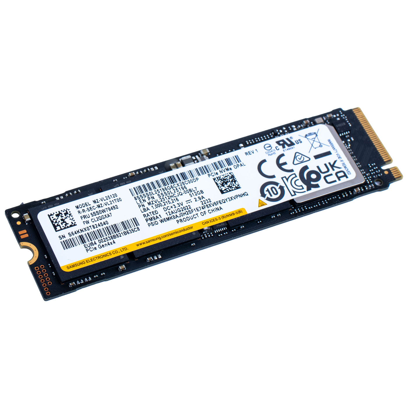 M.2 512 GB Samsung 2280 PCIe 4x4 NVMe 1.4 Hard Drive