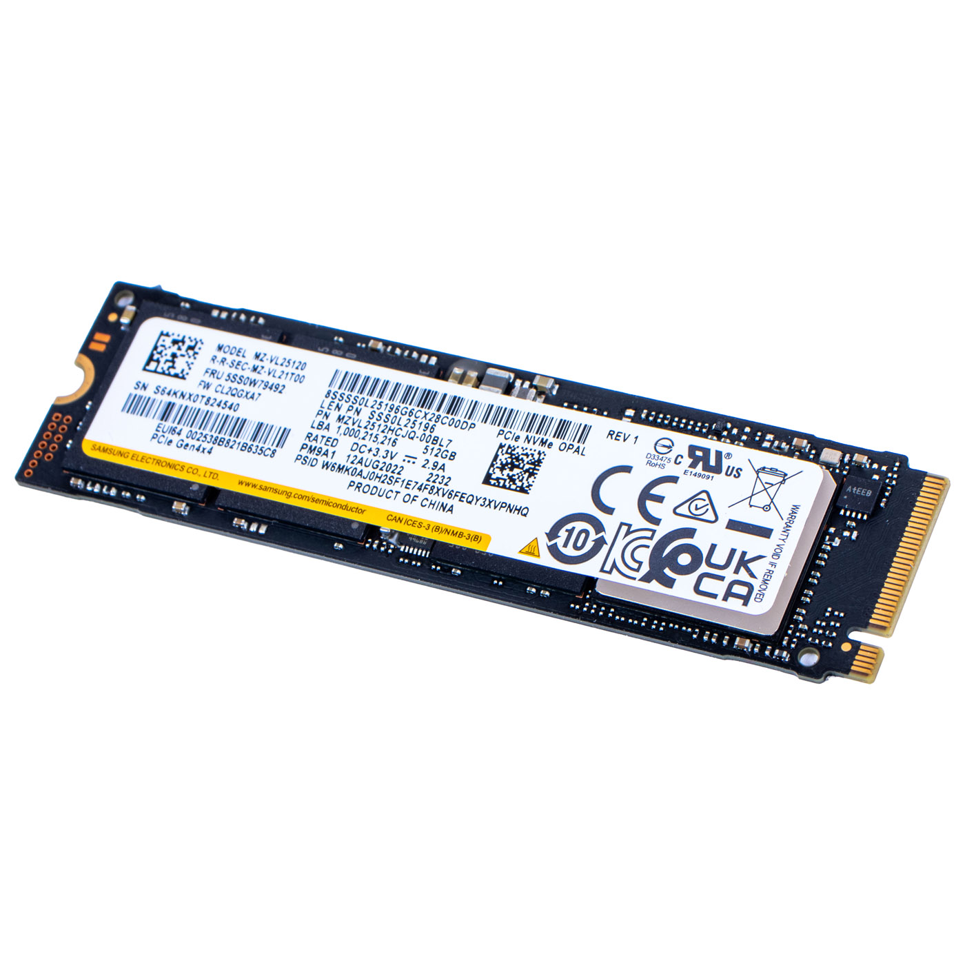 M.2 512 GB Samsung 2280 PCIe 4x4 NVMe 1.4 Hard Drive