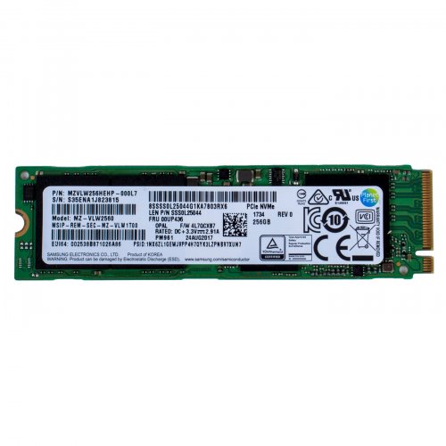 SSD M.2 disc SAMSUNG PCIe 256 GB 2280