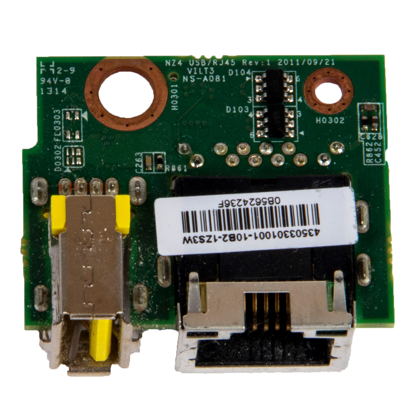 Yellow USB port moduł Board Lenovo Thinkpad T430 T430i, FRU 0B5624