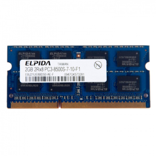 RAM DIMM 2 GB SODIMM DDR3 8500s ELPIDA
