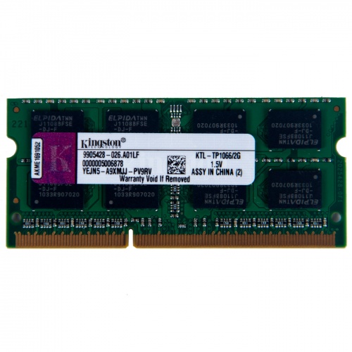 RAM DIMM 2 GB SODIMM DDR3 8500S KINGSTON
