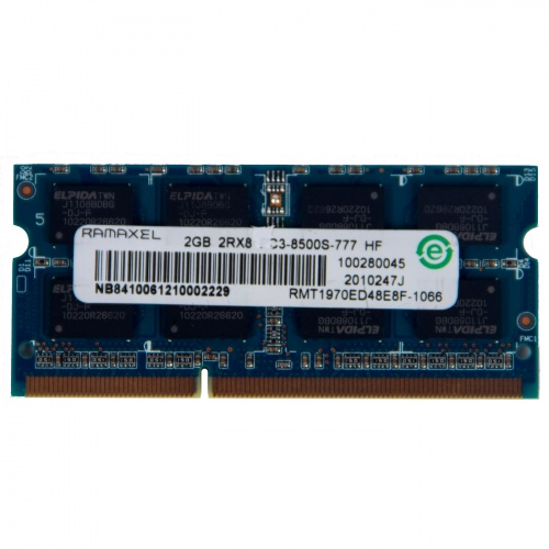 RAM DIMM 2 GB SODIMM DDR3 8500S RAMAXEL