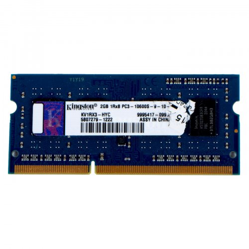 RAM DIMM 2 GB SODIMM DDR3 10600s KINGSTON