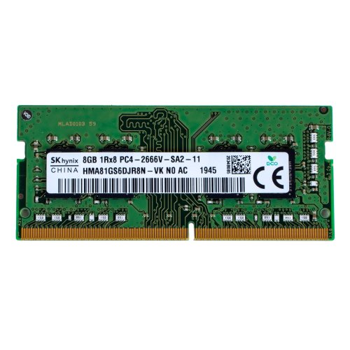 RAM DIMM 8 GB SODIMM DDR4 1Rx8 PC4 2666v