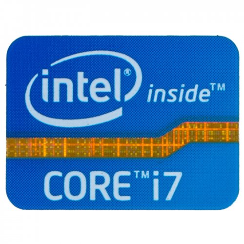 Intel Core i7 sticker 16 x 21 mm