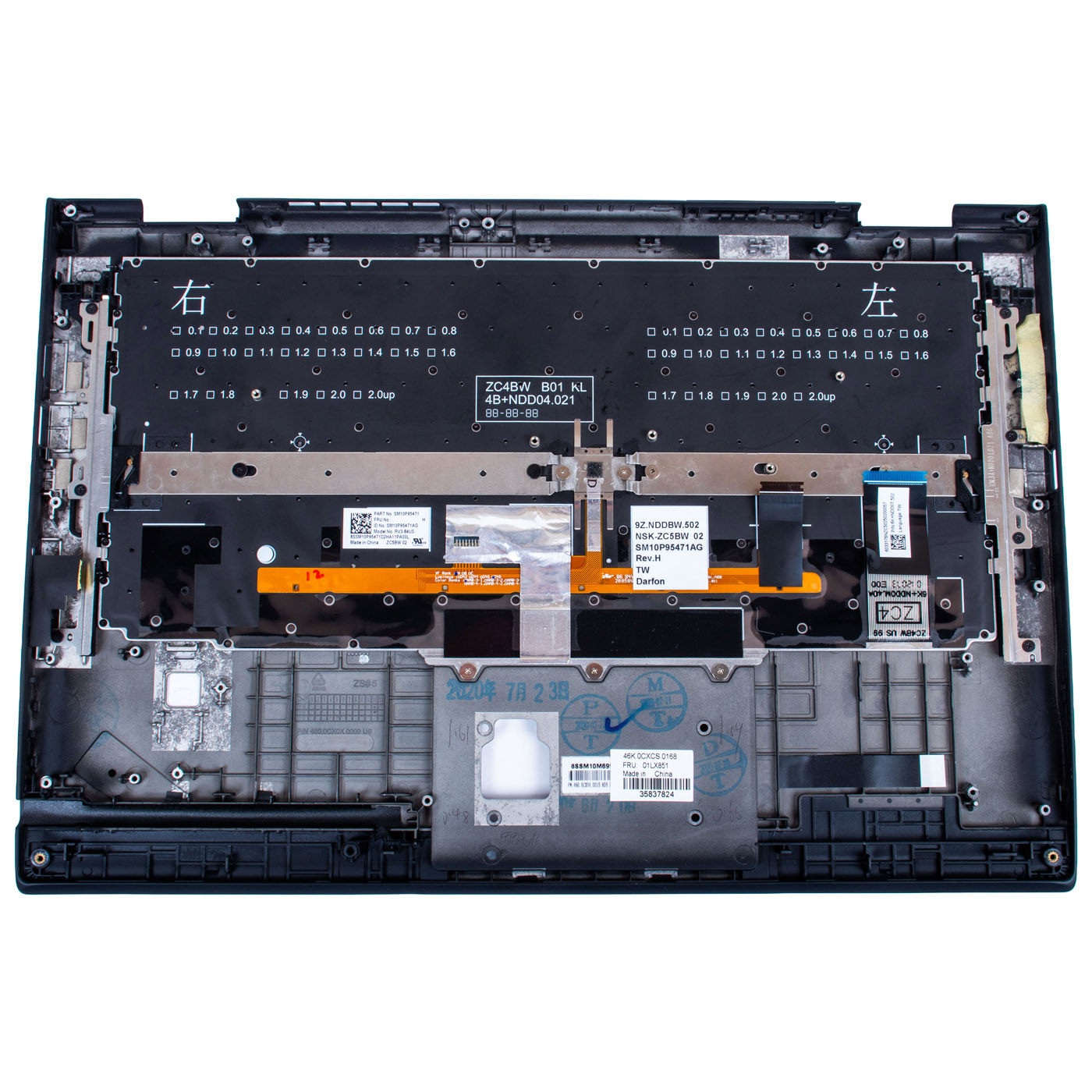 Palmrest keyboard Lenovo Thinkpad X1 Yoga 3rd generation | 01LX830