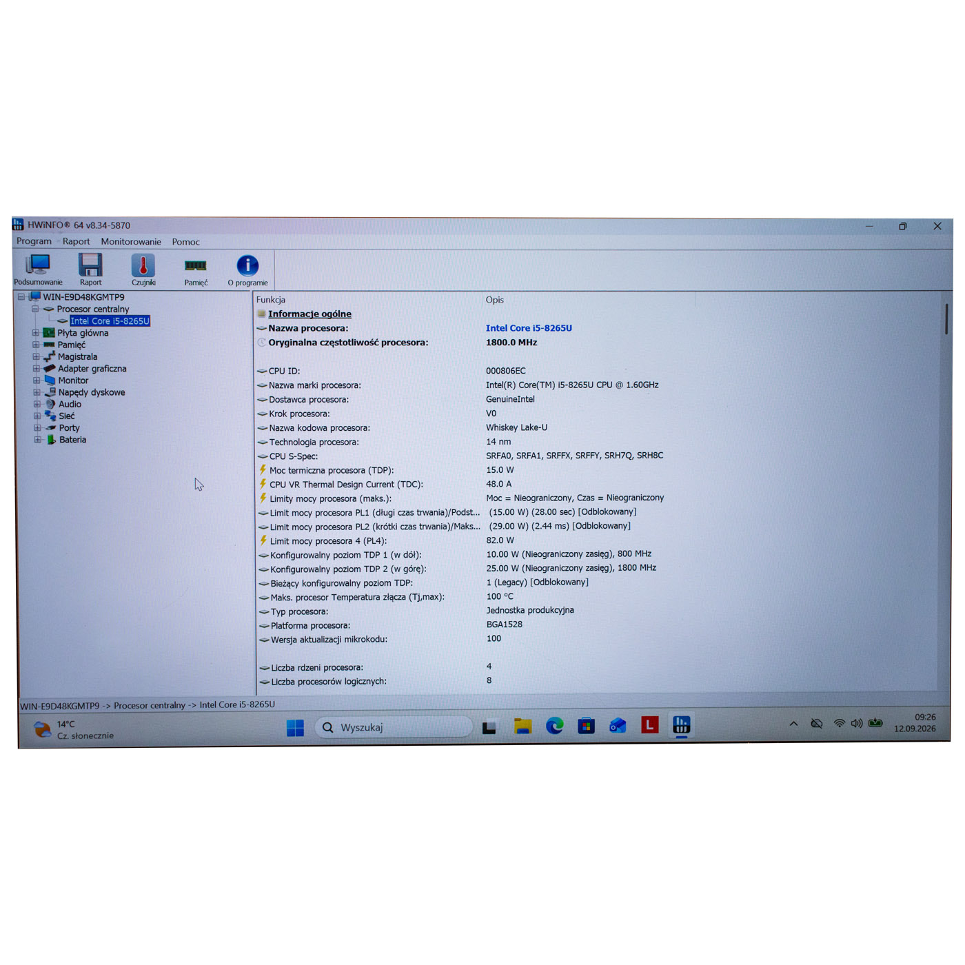 Motherboard processor Lenovo ThinkPad T490s X390 i5 8265U