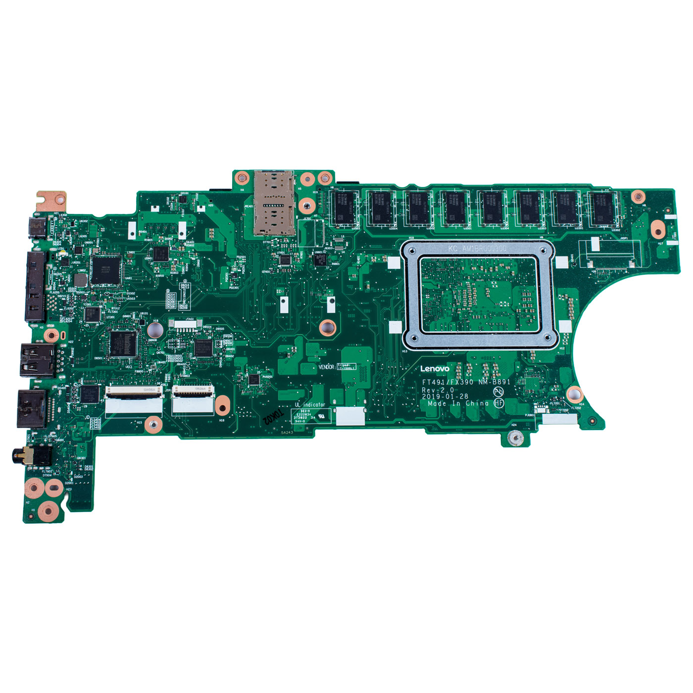 Motherboard processor Lenovo ThinkPad T490s X390 i5 8265U